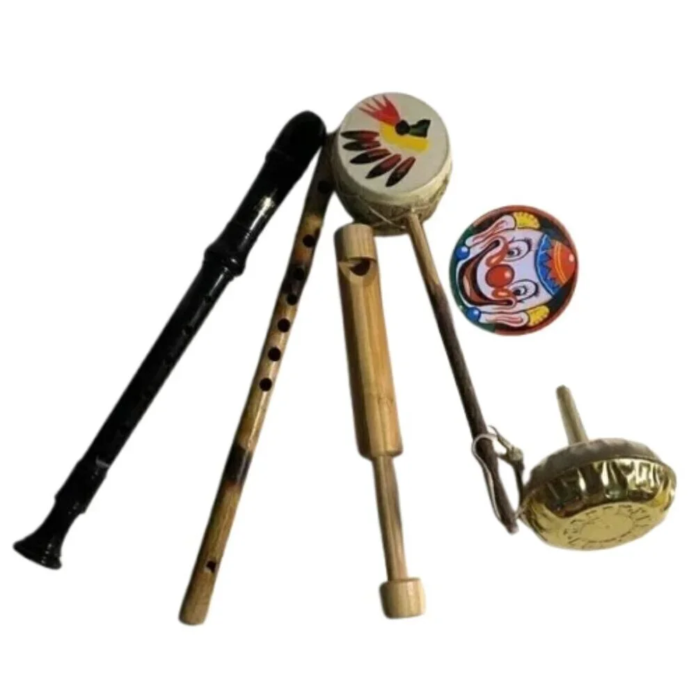 Musical Instruments Wooden Bamboo Flutes Bundle #1436-5